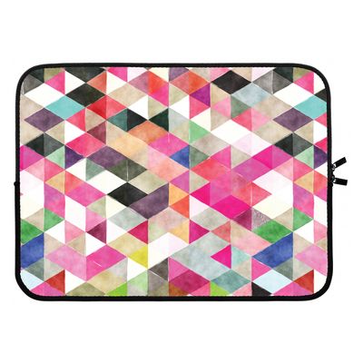 Gekleurde driehoekjes: Laptop sleeve 15 inch