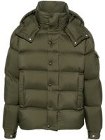 Moncler veste matelassée à patch logo - Vert