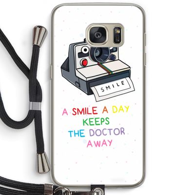 Smile: Samsung Galaxy S7 Transparant Hoesje met koord