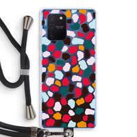 Colored Giraffe: Samsung Galaxy Note 10 Lite Transparant Hoesje met koord