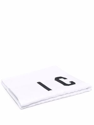 DSQUARED2 serviette de plage Be Icon - Blanc