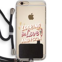 Pizza is the answer: iPhone 6 PLUS / 6S PLUS Transparant Hoesje met koord