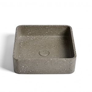 Waskom Ideavit Idea.Zoe 39x39x12 cm Vierkant Terrazzo Grijs/Bruin Ideavit