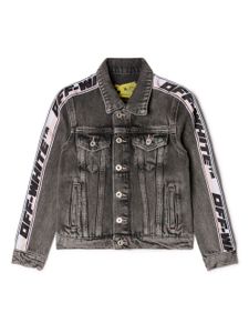 Off-White Kids veste en jean à logo imprimé - Gris