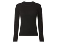 esmara Geribde dames longsleeve (Zwart, XL (48/50))