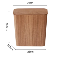 EcoPress Houten Afvalbak met Deksel