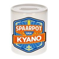Kinder spaarpot met naam - Kyano - keramiek - met dop - wit - Sparen - Spaargeld van Kyano