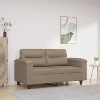 Tweezitsbank 120 cm kunstleer cappuccinokleurig