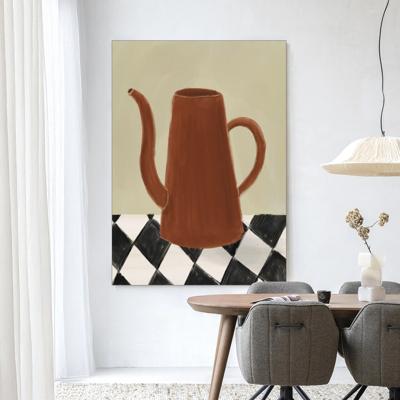 Urban Cotton Wandkleed 'Vivid Vase 02' 80 x 110cm in Frame - black
