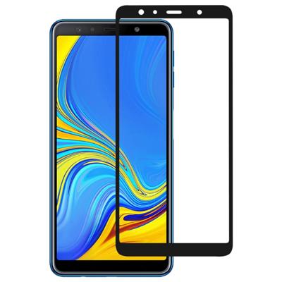 Volledige lijm volledige cover Screen Protector gehard glas film voor Galaxy A7 (2018)