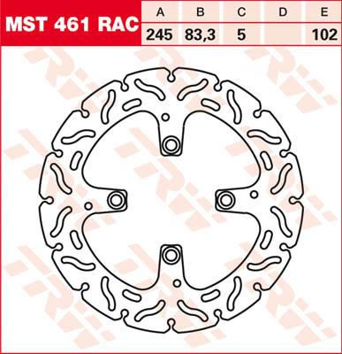 TRW Remschijf, remschijven voor de moto, MST461RAC
