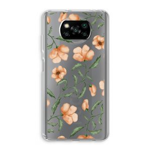 Peachy flowers: Xiaomi Poco X3 NFC Transparant Hoesje