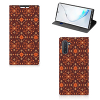 Samsung Galaxy Note 10 Hoesje met Magneet Batik Brown - thumbnail