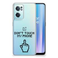 OnePlus Nord CE 2 5G Silicone-hoesje Finger Don&apos;t Touch My Phone