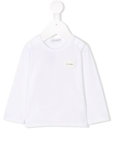 Dolce & Gabbana Kids top à logo - Blanc