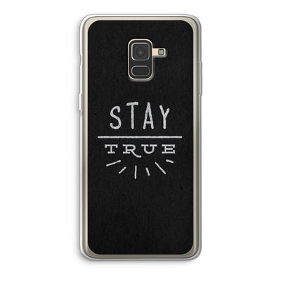 Stay true: Samsung Galaxy A8 (2018) Transparant Hoesje