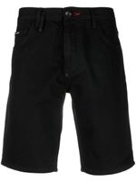 Philipp Plein short en jean à coupe droite - Noir