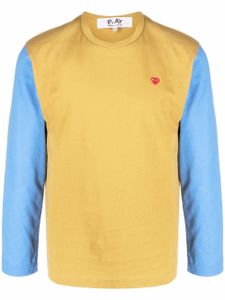 Comme Des Garçons Play t-shirt colour block à logo brodé - Vert