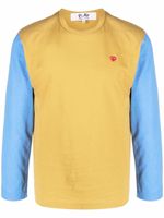 Comme Des Garçons Play t-shirt colour block à logo brodé - Vert