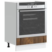 Ovenkast Lucca bewerkt hout gerookt eikenkleurig
