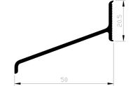 Lekdorpelprofiel 50x12mm (2.5mtr)