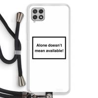Alone: Samsung Galaxy A22 4G Transparant Hoesje met koord
