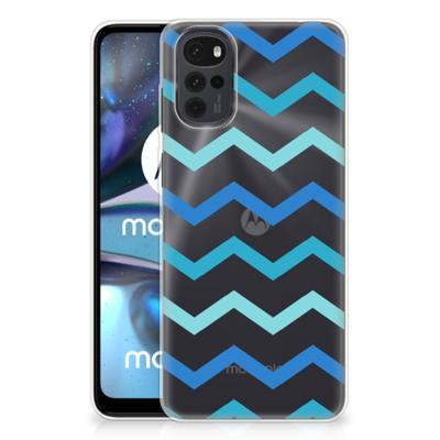 Motorola Moto G22 | TPU bumper | Zigzag Blauw
