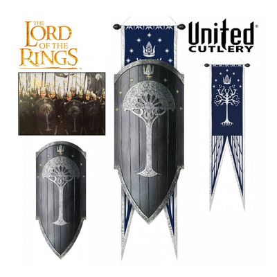 Lord of the Rings Replica 1/1 Gondorian Shield with Flag 113 cm