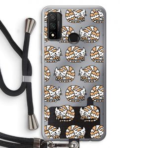 Slapende poes: Huawei P Smart (2020) Transparant Hoesje met koord