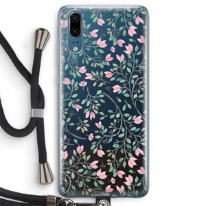 Sierlijke bloemen: Huawei P20 Transparant Hoesje met koord