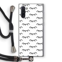 Wimpers: Samsung Galaxy Note 10 Transparant Hoesje met koord