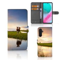 Samsung Galaxy M54 | Telefoonhoesje | Met pasjeshouder | Koe