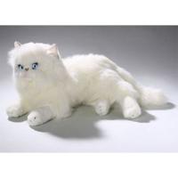 Liggende witte Perzische Kat 30 cm