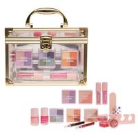 Casuelle make-up koffer goud/transparant