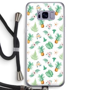 Ananas bladeren: Samsung Galaxy S8 Transparant Hoesje met koord