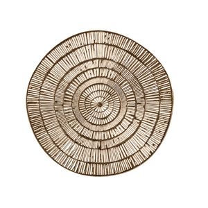 Ronde Placemats metallic goud look diameter 38 cm