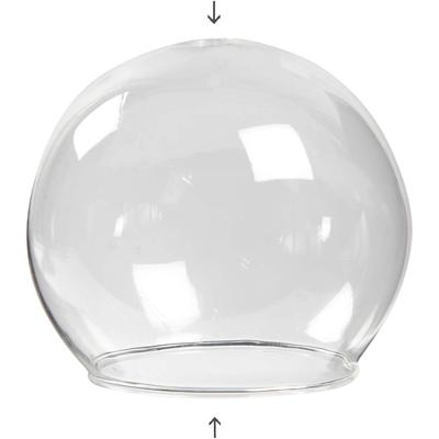 Creativ Company Belvormig glas zonder voet, d 8 cm, gatgrootte 5 cm, transparant, 4 stuk/ 1 doos