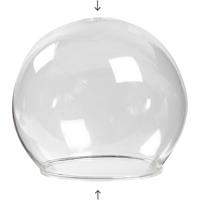 Creativ Company Belvormig glas zonder voet, d 8 cm, gatgrootte 5 cm, transparant, 4 stuk/ 1 doos