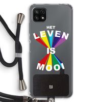 Het Leven Is Mooi: Samsung Galaxy A22 5G Transparant Hoesje met koord