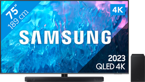 Samsung QLED 75Q74C (2023) + soundbar