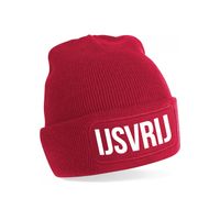 IJsvrij muts unisex one size - rood