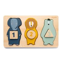 Trixie houten telpuzzel dieren, 6st. - thumbnail