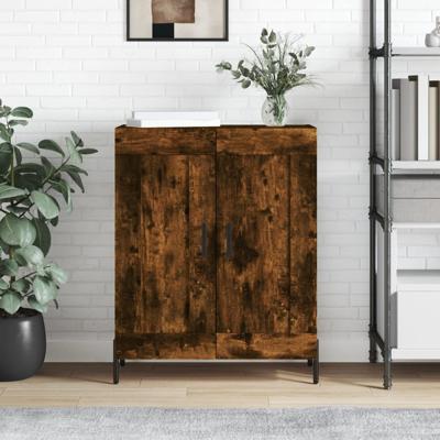 Dressoir 69,5x34x90 cm bewerkt hout gerookt eikenkleurig