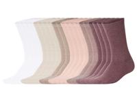esmara 20 Paar sokken (wit/beige/roze, 35-38)