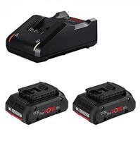 Bosch Professional Starterset 2x Accu 18V 4.0Ah ProCORE18V AMPShare + Lader GAL 18V-40 - 1600A01BA3