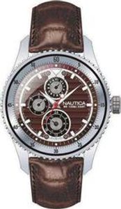 Horlogeband Nautica A14582G Leder Bruin 22mm