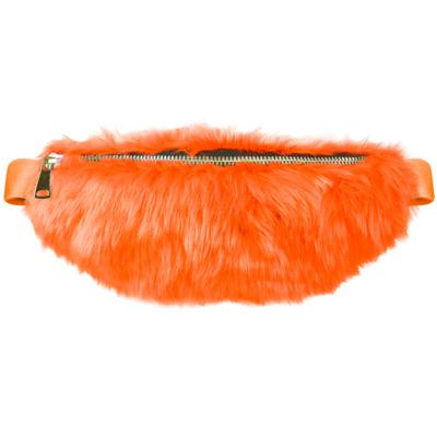 Carnaval verkleed Heuptasje - plush neon - oranje - volwassenen - foute party / 80's / 90's
