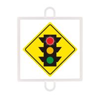 WARNING TRAFFIC SIGN PANEL NO. 1 (RED TRAFFIC LIGHT)