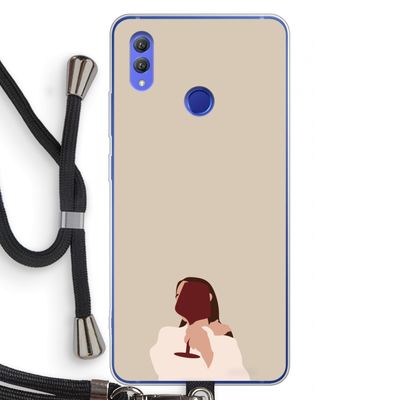 I drink wine: Honor Note 10 Transparant Hoesje met koord