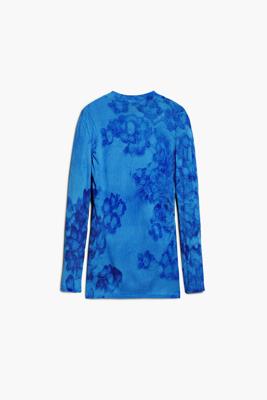 Lange fijne aquareltrui - BLUE - L